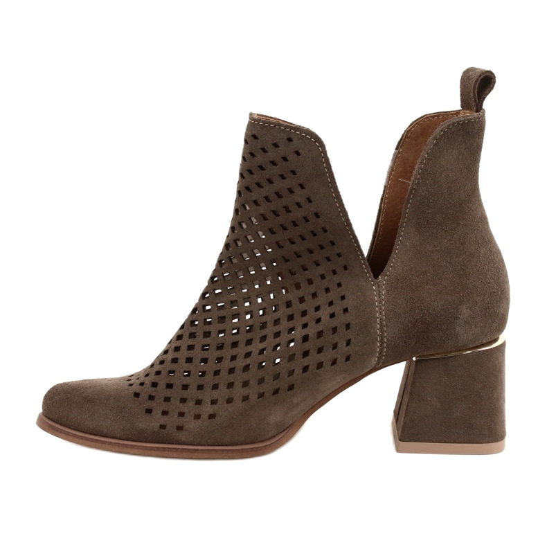 Lewski Shoes Antilop ažurne čizme Lewski cipele 3165 zemljani velur smeđa 3