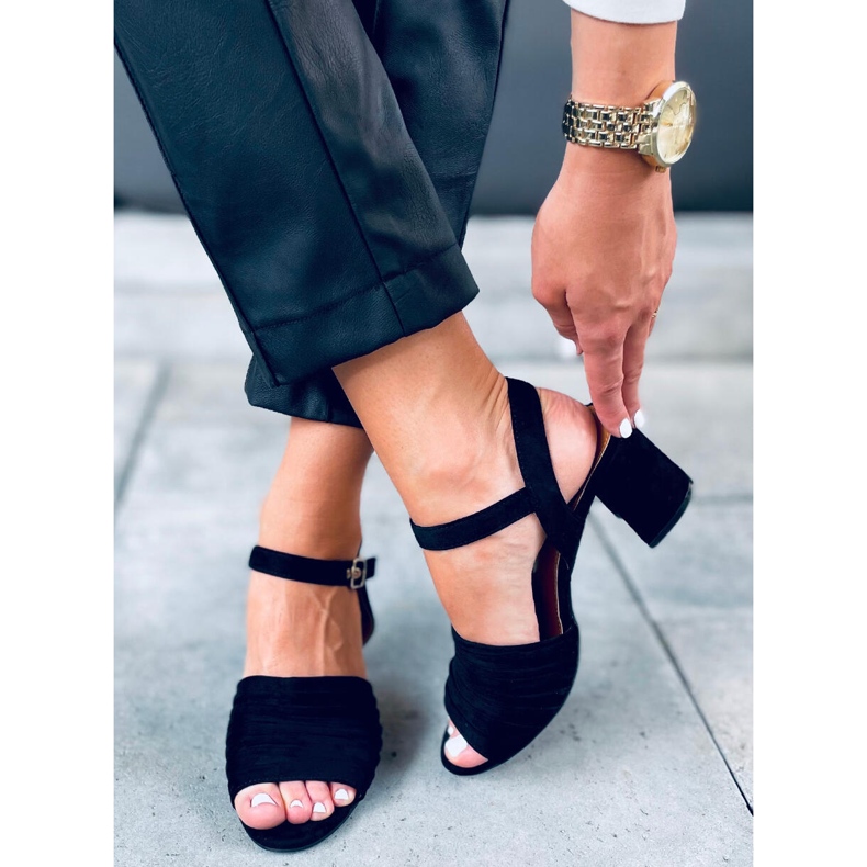 Marika Crne sandale na visoku petu crna 2