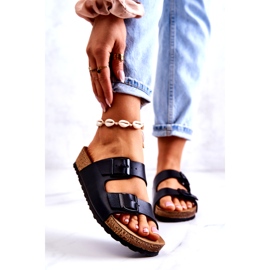 Ženske papuče s kopčom Inblu NM000028 crne crno 1