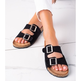 SHELOVET Udobne ženske papuče crno 1