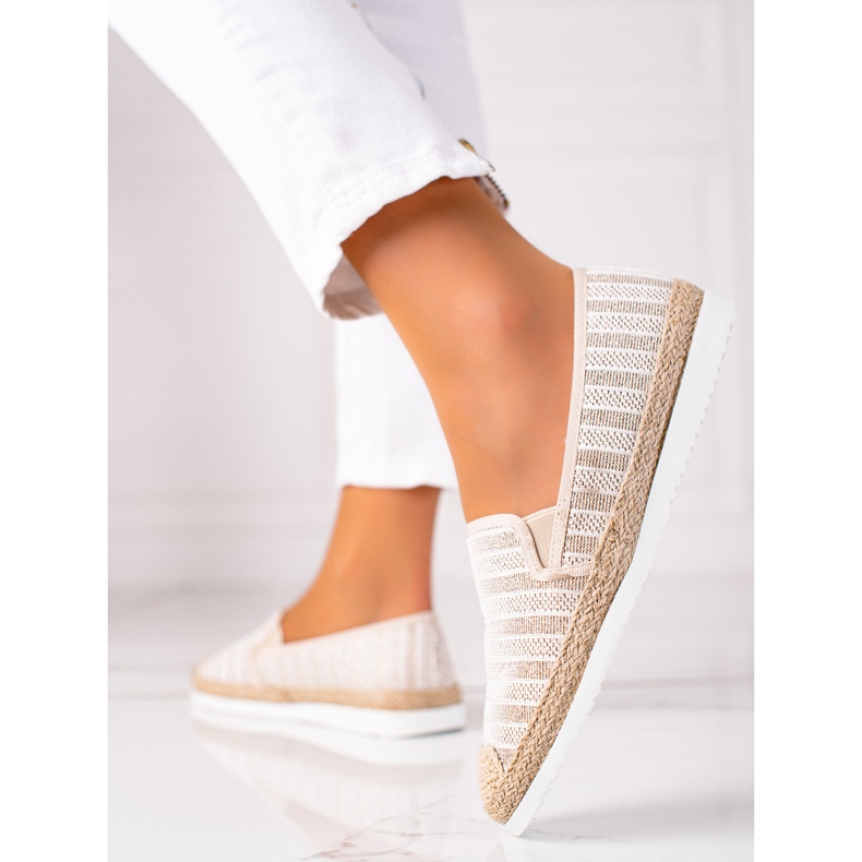 SHELOVET Slip-on espadrile bež 1
