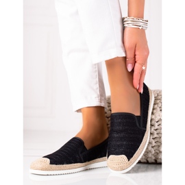SHELOVET Slip-on espadrile crno 1
