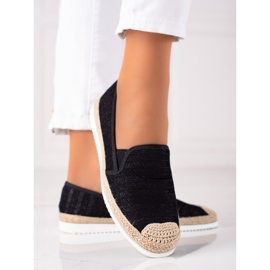 SHELOVET Slip-on espadrile crna 2