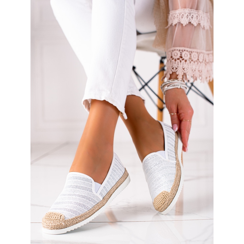 SHELOVET Slip-on espadrile bijela 1