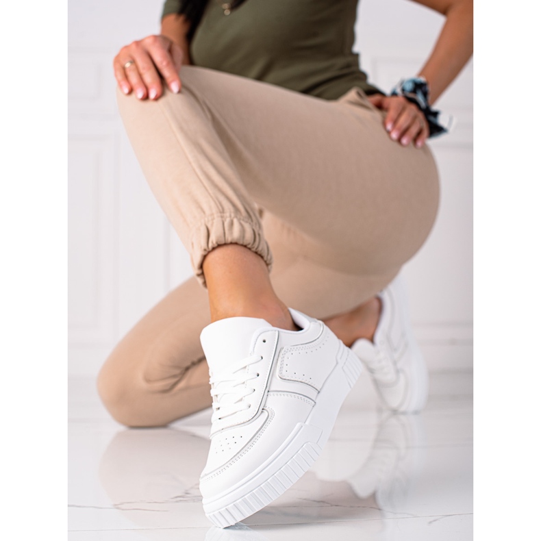 SHELOVET Bijele tenisice bijela siva 1