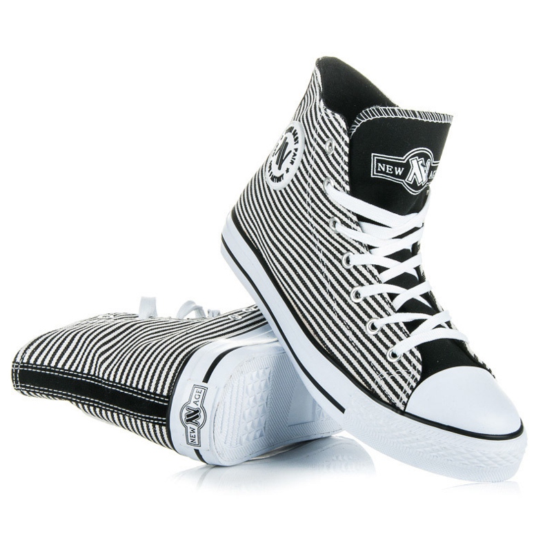 New Age visoke tenisice bijela crno 1