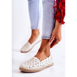 Ženske slip-on balerinke s bijelim cvjetovima bijela 1