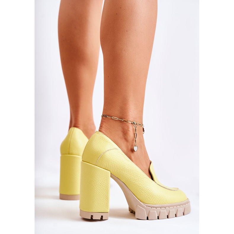 PA2 Modne pumpice na masivnoj žutoj Margott platformi žuta boja 2