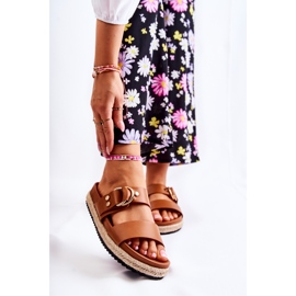 FB1 Modne ženske bež Penelope papuče smeđa 1