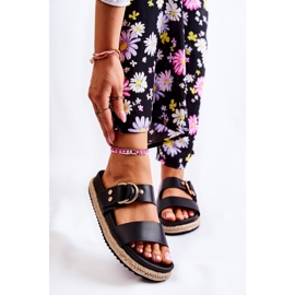 FB1 Modne ženske crne Penelope papuče crno 1