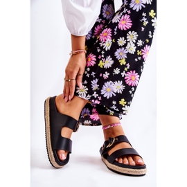 FB1 Modne ženske crne Penelope papuče crno 2