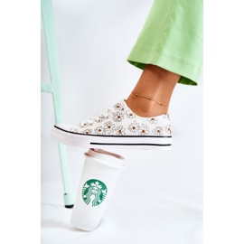 PS1 Ženske niske tenisice s bijelim cvjetovima Janey bijela 1