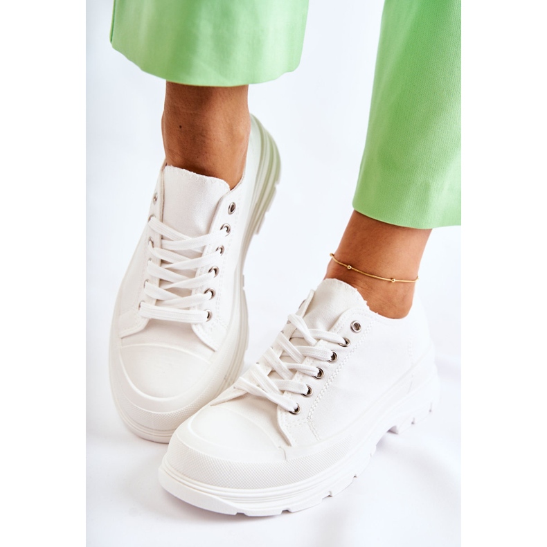 PG1 Ženske tenisice od niskog materijala bijele Gueso bijela 1