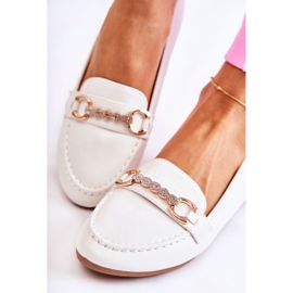 PG1 Ženske bijele kožne mokasinke Godley bijela 1