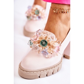 PA2 Elegantne pumpice s ornamentom Obična svijetloružičasta Caterine 1