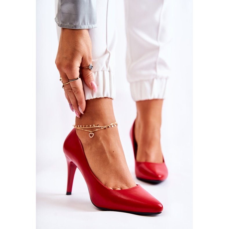 Sergio Leone Klasične čarobno crvene kožne štikle crvena 1