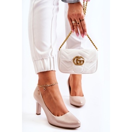 Ženske pumpe Sergio Leone Gold Shiny Orsola zlatna 1