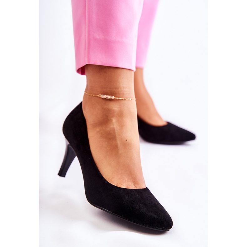 Sergio Leone Ženske klasične antilop cipele crne Semprella crna 2