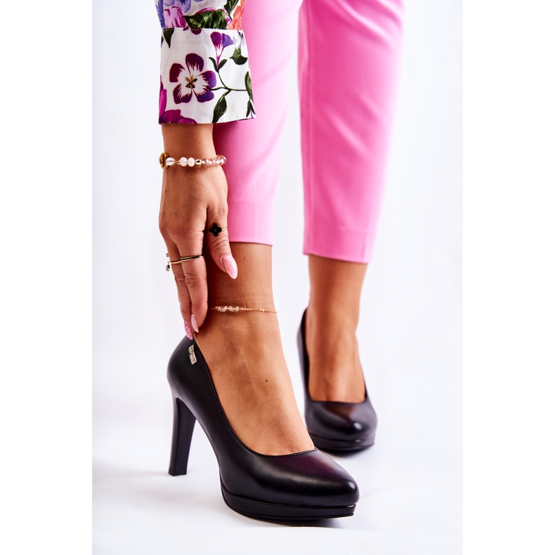 Sergio Leone Ženske klasične pumpe na platformi crno crna 1