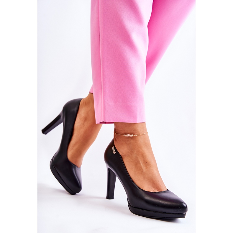 Sergio Leone Ženske klasične pumpe na platformi crno crna 2