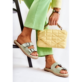 Klasične ženske papuče od antilopa Green Casilda zelena 2