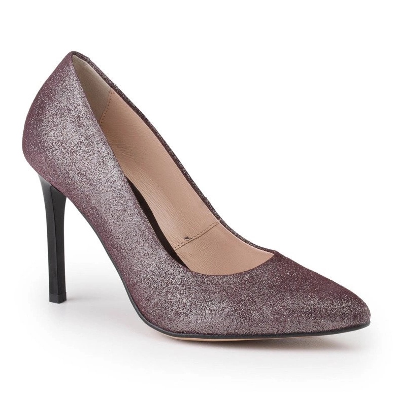 Marco Shoes Štikle s visokom potpeticom od tamnocrvene kože od prave kože crvena 1