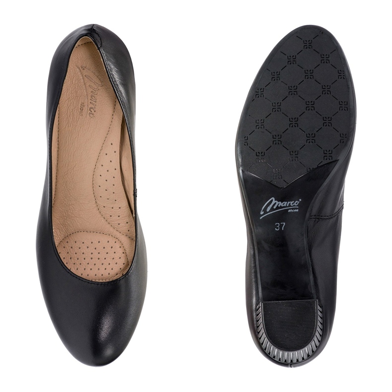 Marco Shoes Glatke crne cipele 1170P s 3D petom crna 1