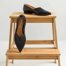 Marco Shoes Ženske balerinke Marco 1285P s izrezom crna 2