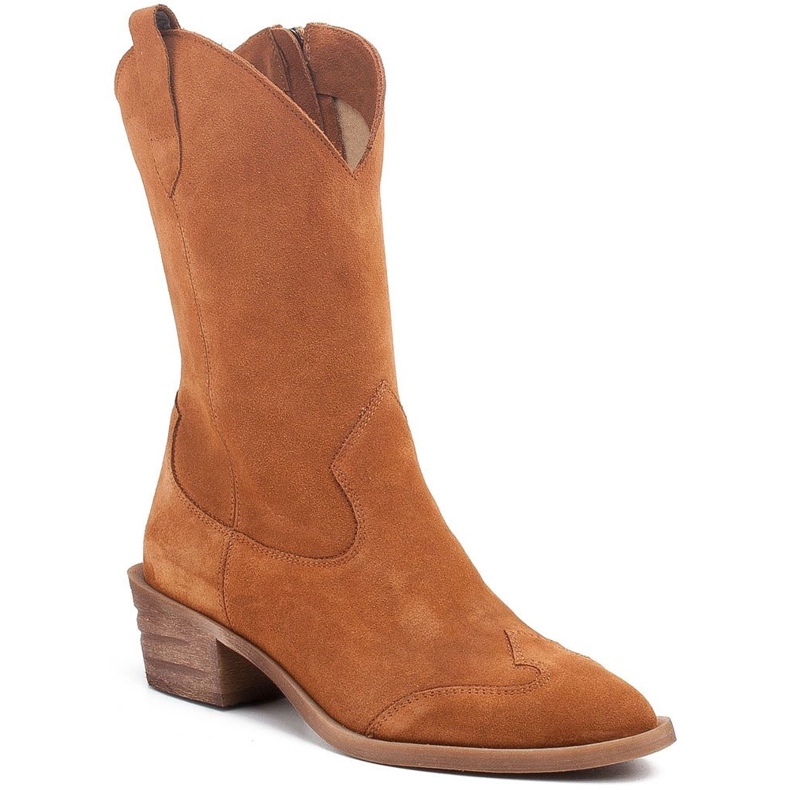 Marco Shoes Bakrene čizme od prirodnog antilopa smeđa 1