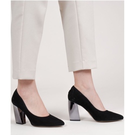 Marco Shoes Crne pumpe s metalnom petom crno 1
