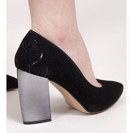 Marco Shoes Crne pumpe s metalnom petom crna 2