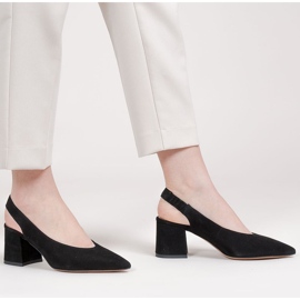 Marco Shoes Crne sandale 1501P s remenom i gumom crna 1