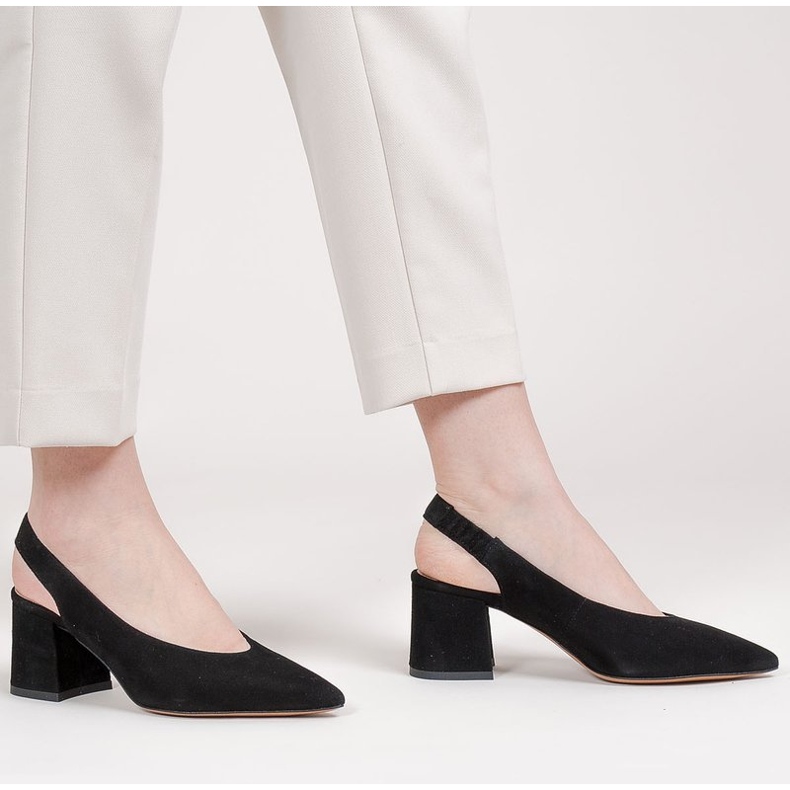 Marco Shoes Crne sandale 1501P s remenom i gumom crno 1