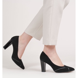 Marco Shoes Crne antilop pumpe s uzorkom crna 2