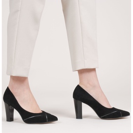 Marco Shoes Crne antilop pumpe s uzorkom crno 1