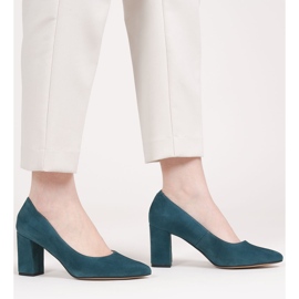 Marco Shoes Plave pumpe od prirodnog antilopa plava 1