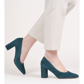 Marco Shoes Plave pumpe od prirodnog antilopa plava 2