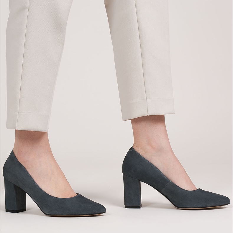 Marco Shoes Sive pumpe od prirodnog antilopa siva 1