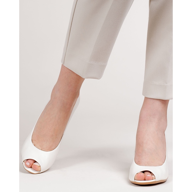 Marco Shoes Bijele crpke 1519P s jantarnom 3D petom bijela 2