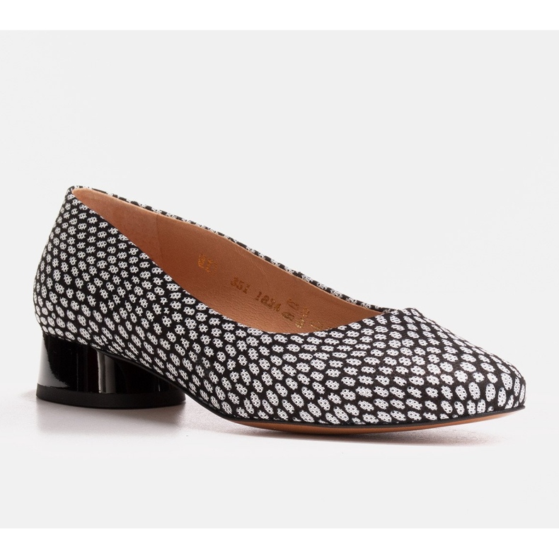 Marco Shoes Balerine s crno -bijelim uzorcima bijela crna 1