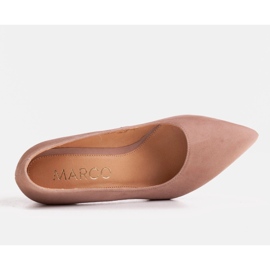 Marco Shoes Pumpe od bež kože divokoze 2