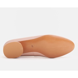 Marco Shoes Ružičaste kožne balerinke sa zlatnim ukrasom ružičasta 2