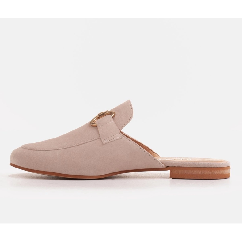 Marco Shoes Ženske papuče od antilopa s ukrasom bež 2