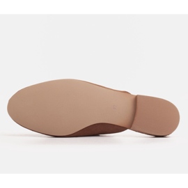 Marco Shoes Ženske papuče od antilopa s ukrasom smeđa 1