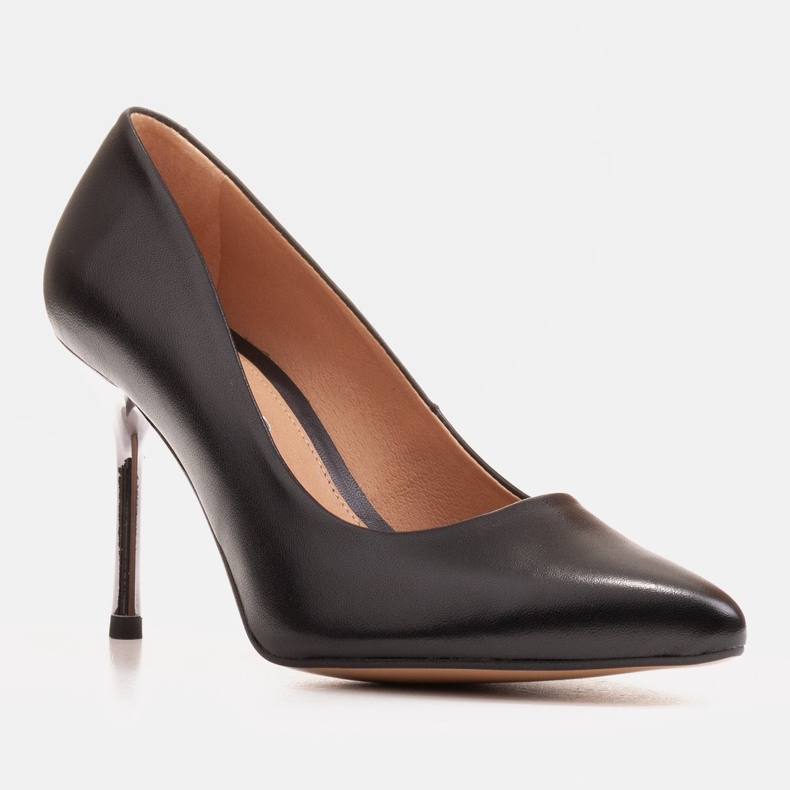 Marco Shoes Crne štikle sa metalnom petom crna 1