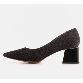 Marco Shoes Elegantne pumpe od jelenske kože crna 1