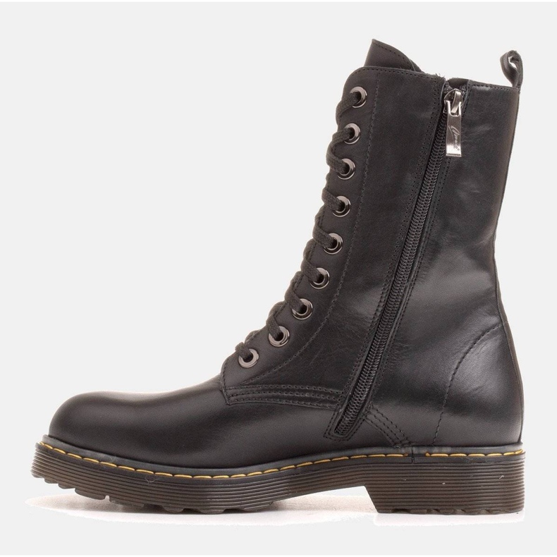 Marco Shoes Čizme do gležnja, čizme vezane na prozirnom potplatu crno 2