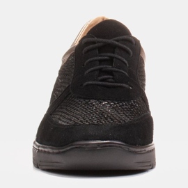 Radoskór Udobne cipele za šire stopalo na laganom potplatu crno 1