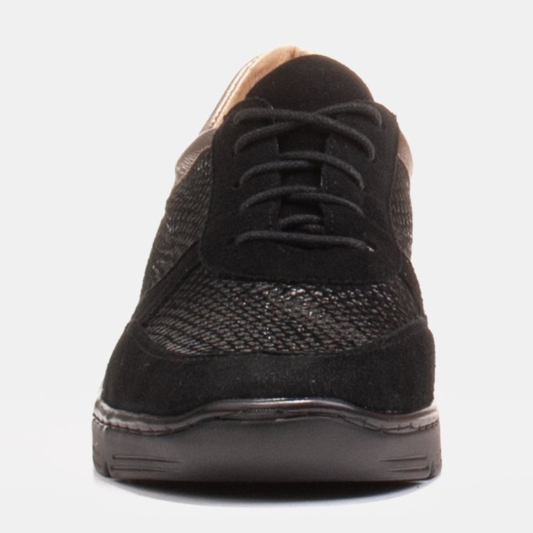 Radoskór Udobne cipele za šire stopalo na laganom potplatu crna 1