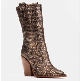 Marco Shoes Marco čizme 1408K stare zlatne kaubojske čizme zlatna 1